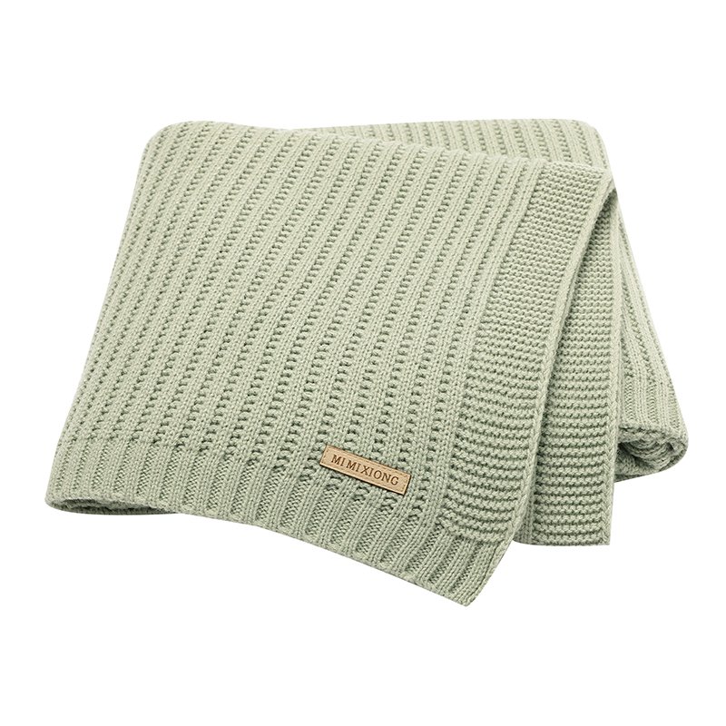 Wholesale Lightweight Solid Color Knitted Blanket Mimixiong
