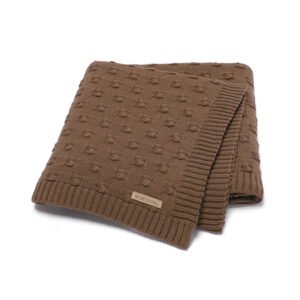 Solid Cotton Yarn Baby Knitted Blanket Mimixiong