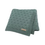 Solid Cotton Yarn Baby Knitted Blanket Mimixiong