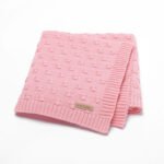 Solid Cotton Yarn Baby Knitted Blanket Mimixiong