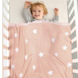 Newborn Babi Reversible Stars Knitted Blanket Mimixiong