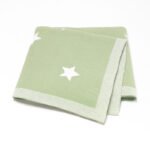 Newborn Babi Reversible Stars Knitted Blanket Mimixiong