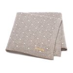 Knitted Baby Swaddle Blanket Dot Pattern Mimixiong