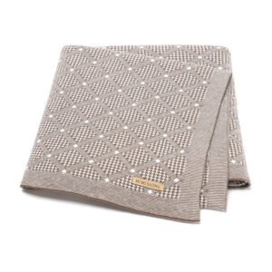 Knitted Baby Swaddle Blanket Dot Pattern Mimixiong