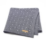 Knitted Baby Swaddle Blanket Dot Pattern Mimixiong