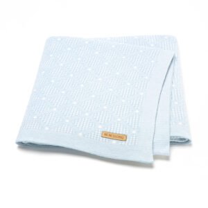 Knitted Baby Swaddle Blanket Dot Pattern Mimixiong