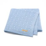 Knitted Baby Swaddle Blanket Dot Pattern Mimixiong