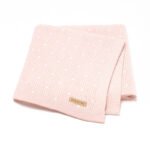 Knitted Baby Swaddle Blanket Dot Pattern Mimixiong