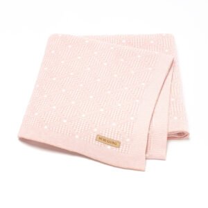 Knitted Baby Swaddle Blanket Dot Pattern Mimixiong