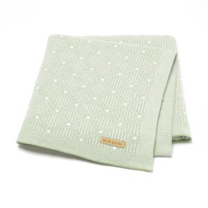 Knitted Baby Swaddle Blanket Dot Pattern Mimixiong