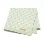 Knitted Newborn Throw Blanket Plaid Striped Mimixiong