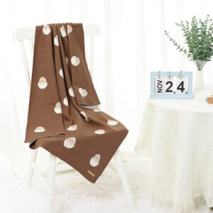 Low MOQ 100%Cotton Knitted Baby Blankets Mimixiong