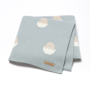 Low MOQ 100%Cotton Knitted Baby Blankets Mimixiong