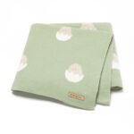 Low MOQ 100%Cotton Knitted Baby Blankets Mimixiong