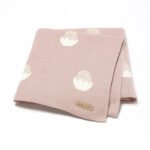 Low MOQ 100%Cotton Knitted Baby Blankets Mimixiong