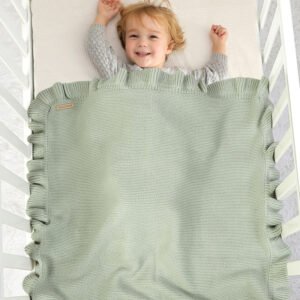 82W1318浅绿 (16) Soft Beautiful Pattern Knitted Baby Blankets Mimixiong