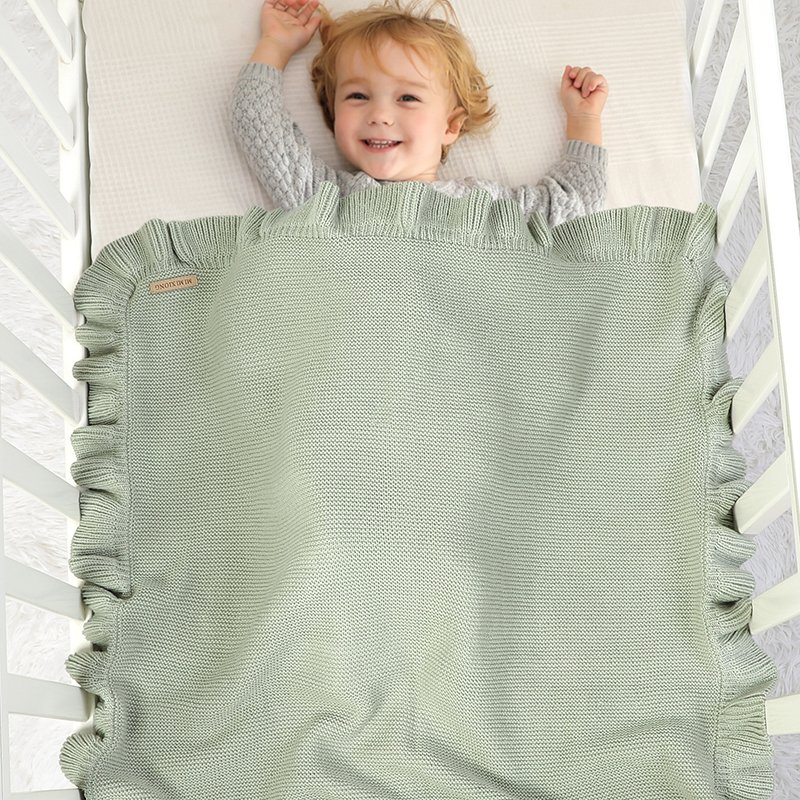 82W1318浅绿 (16) Soft Beautiful Pattern Knitted Baby Blankets Mimixiong