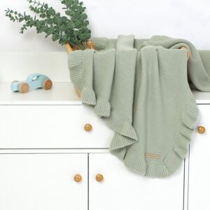 82W1318浅绿 (18) Soft Beautiful Pattern Knitted Baby Blankets Mimixiong