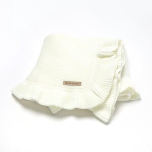 82W1318白色 (1) Soft Beautiful Pattern Knitted Baby Blankets Mimixiong