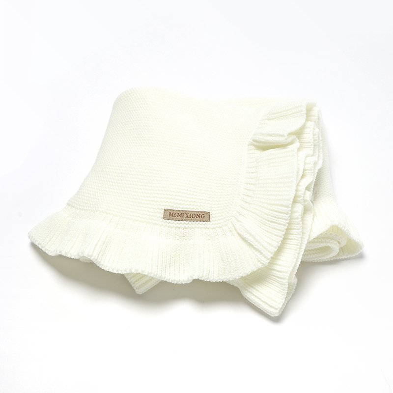 82W1318白色 (1) Soft Beautiful Pattern Knitted Baby Blankets Mimixiong