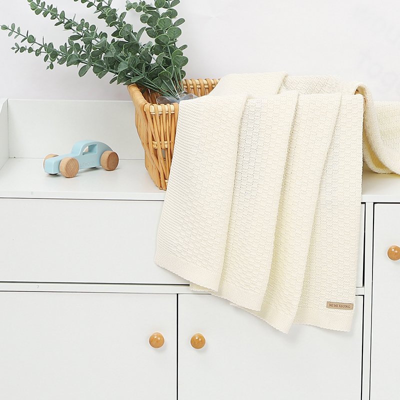 Solid Plaid Pattern Newborn Bedding Blanket Mimixiong