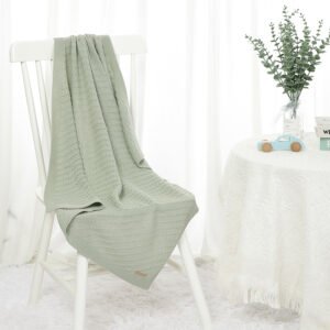 Solid Newborn Baby Gift Knitted Blanket Mimixiong