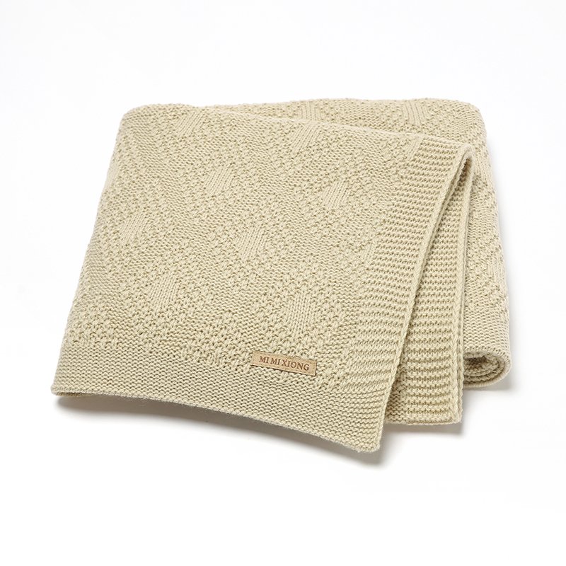 Knitted Crib Crochet Baby Throws Blanket Mimixiong