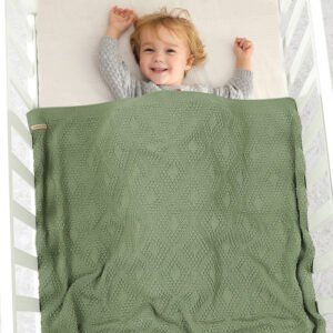 Knitted Crib Crochet Baby Throws Blanket Mimixiong