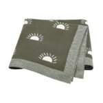 Sun Pattern Knitted Baby Swaddle Blanket Mimixiong