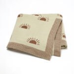 Sun Pattern Knitted Baby Swaddle Blanket Mimixiong