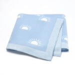 Sun Pattern Knitted Baby Swaddle Blanket Mimixiong