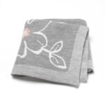 Flower Design Knitted Blanket Mimixiong