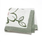 Flower Design Knitted Blanket Mimixiong