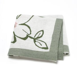 Flower Design Knitted Blanket Mimixiong
