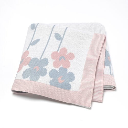 Sweet Floral Print Baby Security Blanket Mimixiong