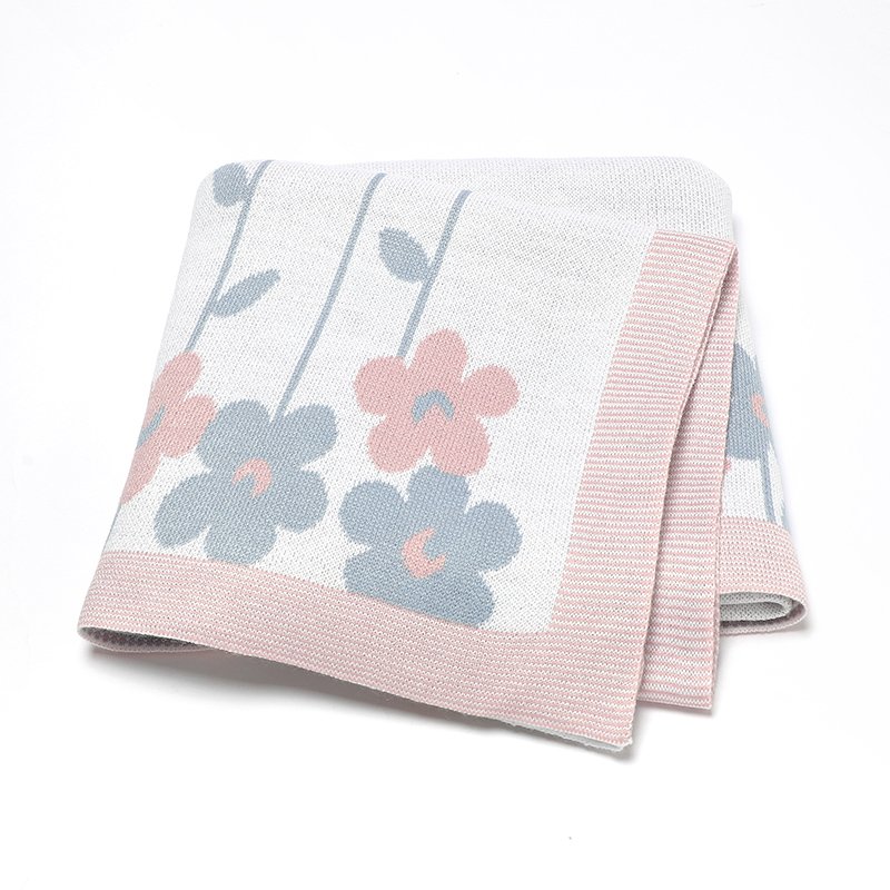 Sweet Floral Print Baby Security Blanket Mimixiong