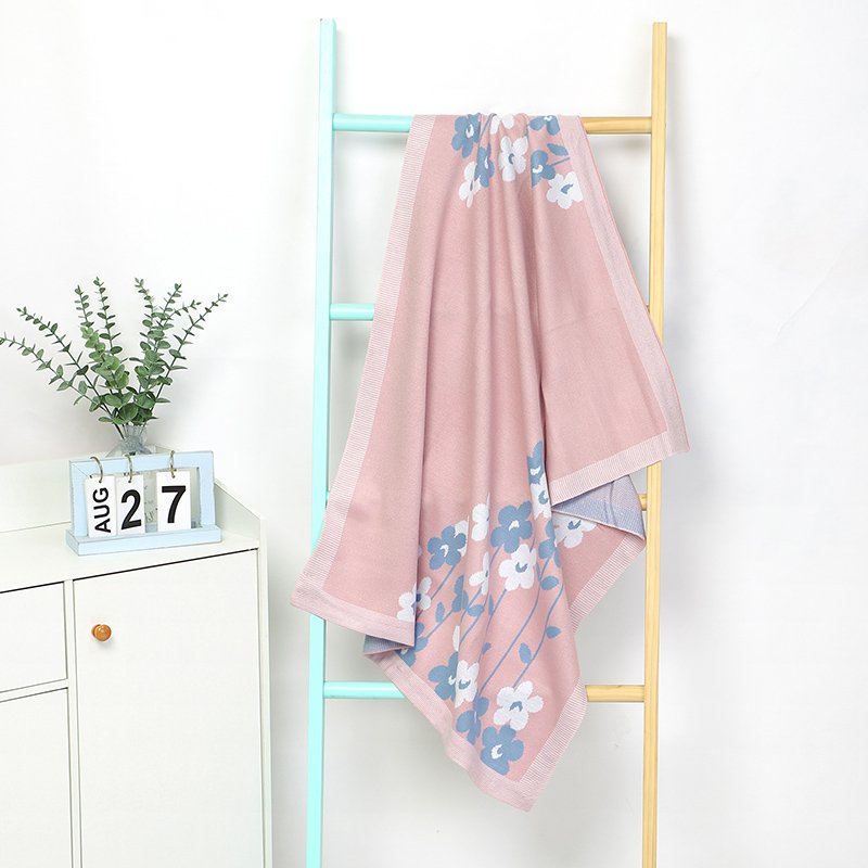 Sweet Floral Print Baby Security Blanket Mimixiong