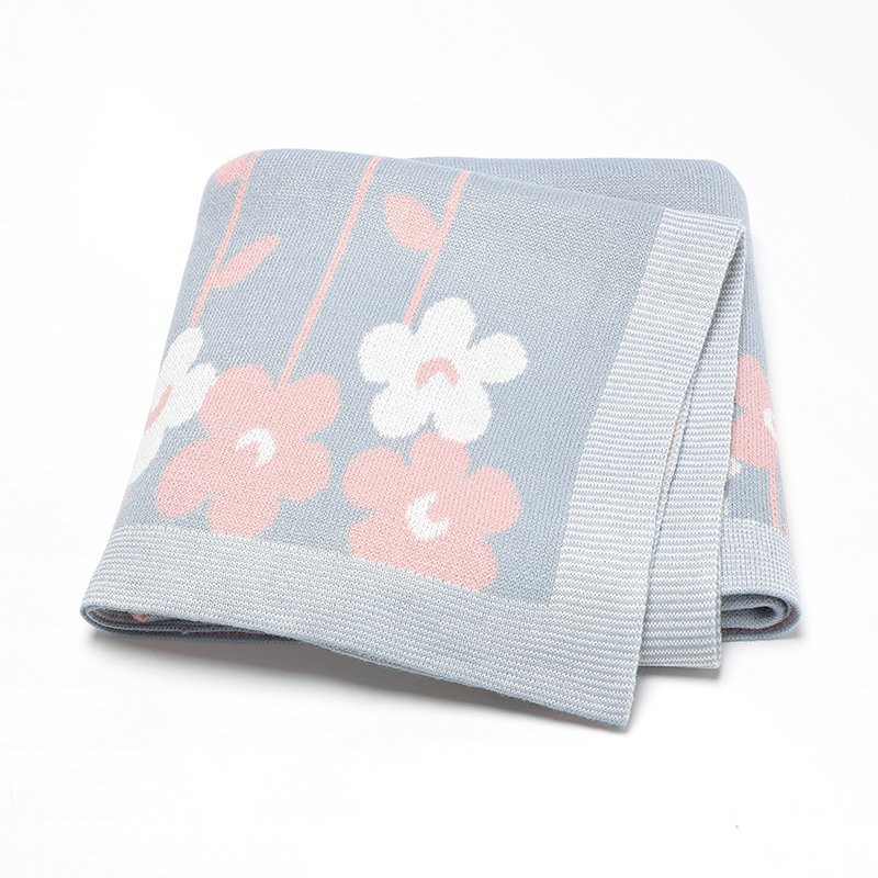Sweet Floral Print Baby Security Blanket Mimixiong