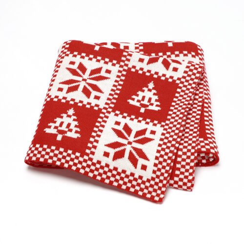 Customized Knitted Christmas Decorating Baby Blankets Mimixiong