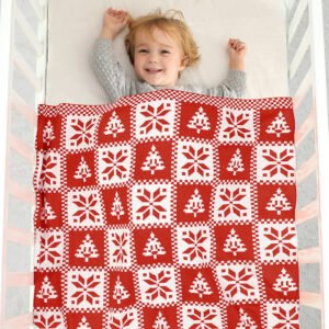 Customized Knitted Christmas Decorating Baby Blankets Mimixiong