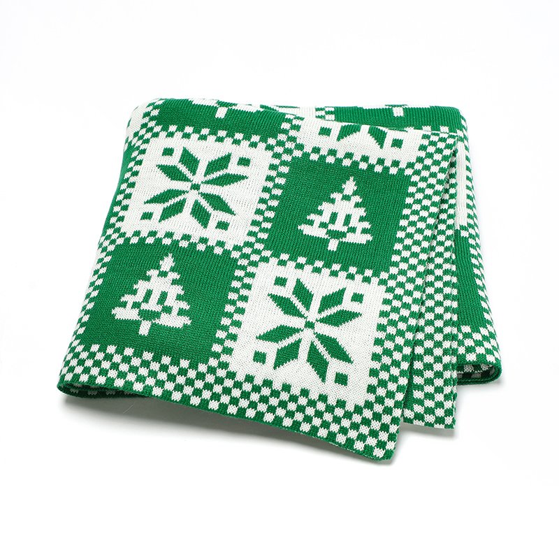 Customized Knitted Christmas Decorating Baby Blankets Mimixiong