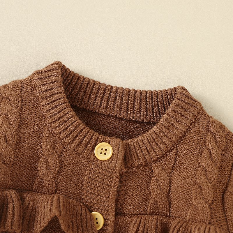Winter Newborn Coat Flounce Baby Girls Sweater Cardigan Mimixiong