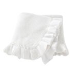 Hot Sale Solid Color Baby Knitted Blanket Mimixiong