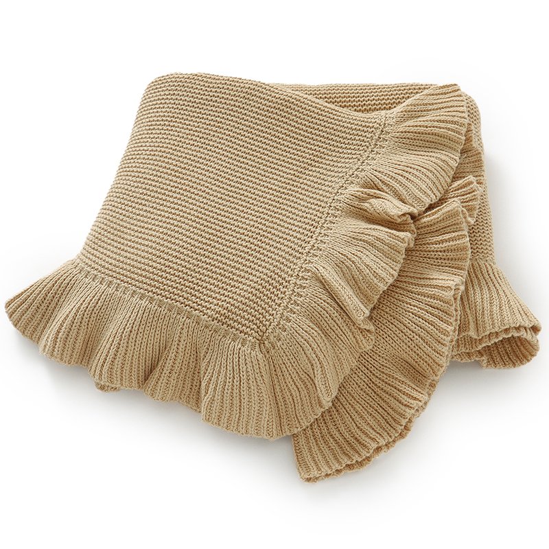 Hot Sale Solid Color Baby Knitted Blanket Mimixiong