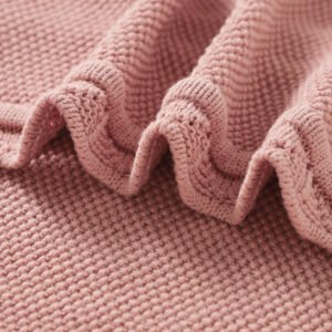 Wholesale100% Cotton Baby Swaddle Stroller Cover Knit Edge Blanket Mimixiong