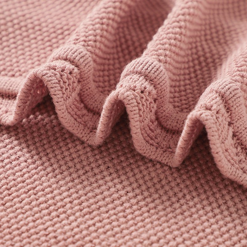 Wholesale100% Cotton Baby Swaddle Stroller Cover Knit Edge Blanket Mimixiong