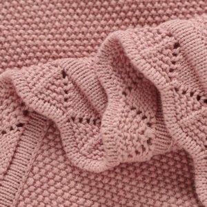 Wholesale100% Cotton Baby Swaddle Stroller Cover Knit Edge Blanket Mimixiong