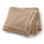 Wholesale100% Cotton Baby Swaddle Stroller Cover Knit Edge Blanket Mimixiong