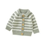 Mimixiong Soft Striped Knit Cardigan for Newborn Baby