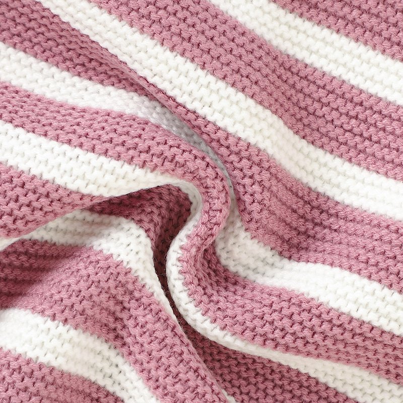 Mimixiong Soft Striped Knit Cardigan for Newborn Baby